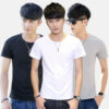 T-shirt Cotton Solid Color Short-sleeved Trendy Bottoming Shirt Wholesale Explosive Style
