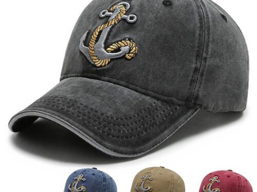 Hat Men's Spring And Summer Korean Version Tide Embroidery Sea Riveted Denim Baseball Cap Peaked Cap Travel Outdoor Travel Sun Hat