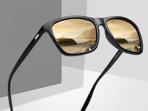 66197 New Men's Polarized Sunglasses Cross-border Outdoor Riding Sports Glasses Square Retro Driver Sunglasses