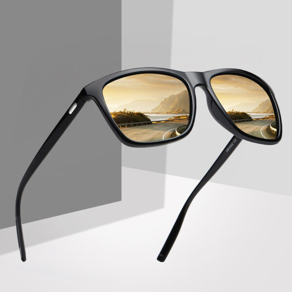 66197 New Men's Polarized Sunglasses Cross-border Outdoor Riding Sports Glasses Square Retro Driver Sunglasses