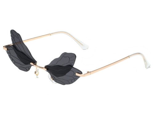 Dragonfly Wings Sunglasses Female Prom Catwalk Exaggerated Gradient Sunglasses Cross-border Ins Net Red Glasses