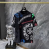 Cross-Border 2026 Summer New Style Ch Crow Horseshoe Print Cross Sanskrit Printed Short-Sleeved T-Shirt For Men And Women