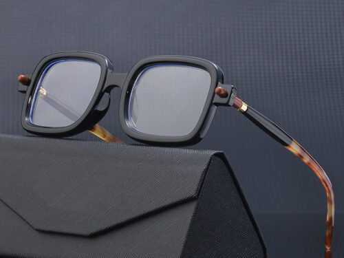 Thick Frame Sunglasses Male Square Frame Anti-Blue-Ray Sunglasses
