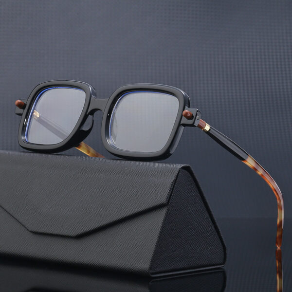 Thick Frame Sunglasses Male Square Frame Anti-Blue-Ray Sunglasses