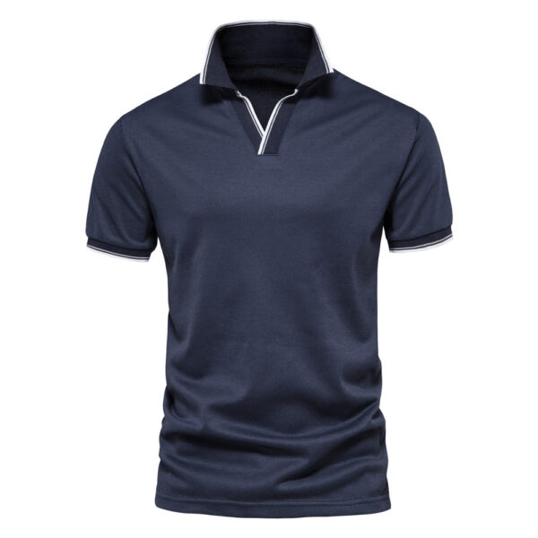 V-neck POLO Shirt Overalls Short-sleeved Top Men