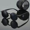 Adjustable Zoom Round Frame Polarized Sunglasses For Men Outdoor Anti-Uv Sunglasses For Men