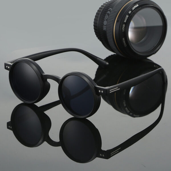 Adjustable Zoom Round Frame Polarized Sunglasses For Men Outdoor Anti-Uv Sunglasses For Men