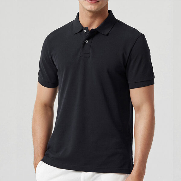 Men's Piqué Cotton Polo Shirt Men's Summer Men's T-shirt Solid Color Short-sleeved T-shirt