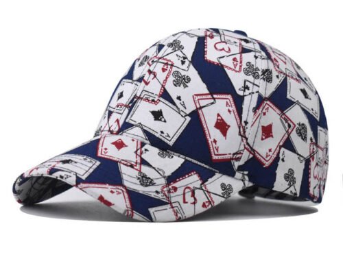Cross-border Cotton New Color Poker Chinese Style Baseball Cap Printed Peaked Cap Neutral Outdoor Sun Visor Wholesale