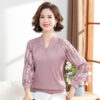 Spring And Autumn Knitted Tops Western-style Yarn Sleeves Bottom Shirts T-shirts Loose Small Shirts
