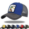Cross-border Duck Embroidered Baseball Cap Patch Animal Embroidered Cap Mesh Baseball Cap Sunshade Mesh Cap