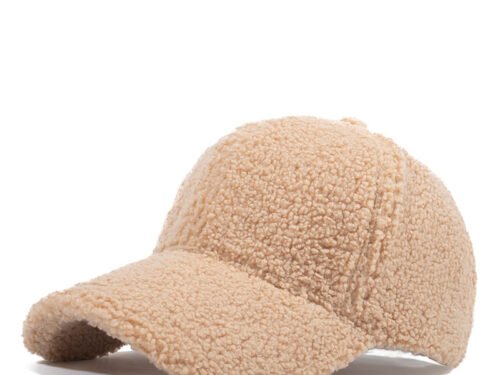 Autumn And Winter Korean Version Of Men's And Women's Casual Peaked Cap Thickened Warm Lamb Wool Peaked Cap Solid Color Outdoor Baseball Cap