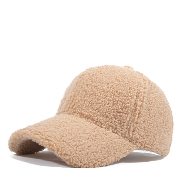 Autumn And Winter Korean Version Of Men's And Women's Casual Peaked Cap Thickened Warm Lamb Wool Peaked Cap Solid Color Outdoor Baseball Cap