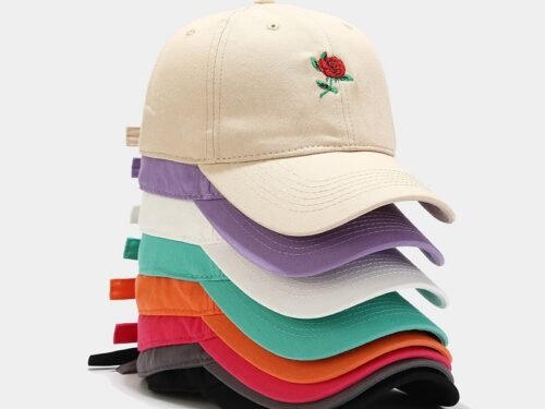 2026 New Rose Embroidery Soft Top Baseball Cap Show Face Small Men And Women Street Elegant Peaked Cap Fashion All-match