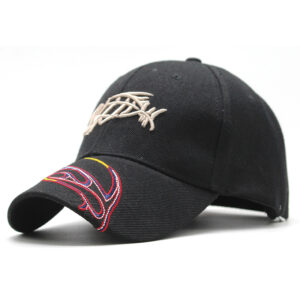 Cross-border New 3D Embroidered Fish Embroidery Baseball Cap For Men And Women Outdoor Fish Camouflage Baseball Cap Thickened Duck Tongue Sun Hat
