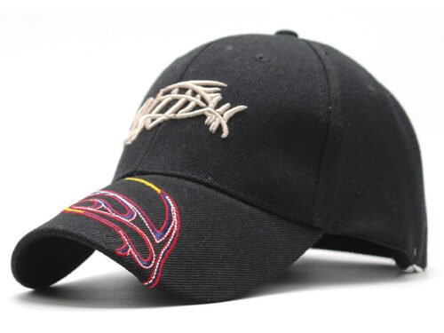 Cross-border New 3D Embroidered Fish Embroidery Baseball Cap For Men And Women Outdoor Fish Camouflage Baseball Cap Thickened Duck Tongue Sun Hat