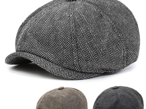 Herringbone Cap Middle-aged And Elderly Beret Director Cap Sunscreen Sun Cap Grandfather Hat Father Hat