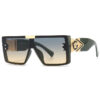 Europe And The United States Fashion Big Frame Sunglasses Old Man's Head Men's And Women's Sunglasses Rimless One-piece Sunglasses Men's Cross-border Wholesale