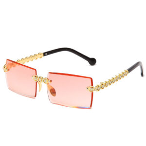 Spot Diamond Fashion Cut Edge Women's Sunglasses Street Shot Box Trend Sunglasses