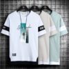 Short-sleeved T-shirt Men's Tide Brand Summer Thin Section New Half-sleeved Men's Ice Silk T-shirt Loose Youth Clothes T