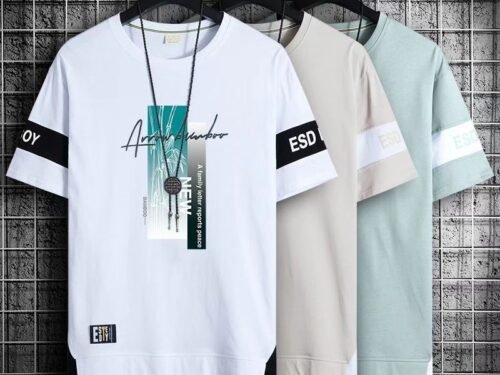 Short-sleeved T-shirt Men's Tide Brand Summer Thin Section New Half-sleeved Men's Ice Silk T-shirt Loose Youth Clothes T