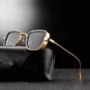 New Indian Sunglasses Square Glasses Retro Thick Edge Metal Trendy Men's Sunglasses