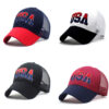 2026 Cross-border Amazon Hat Big Embroidered Cotton American Flag Baseball Cap Classic American USA Embroidered Cap