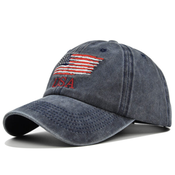 Cross-border European And American Washed Old American Baseball Cap Embroidered Peaked Cap USA Embroidered Baseball Cap