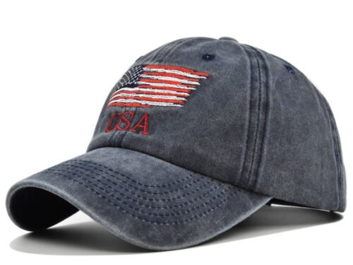 Cross-border European And American Washed Old American Baseball Cap Embroidered Peaked Cap USA Embroidered Baseball Cap