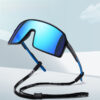 New TR90 One-piece Large-frame Sunglasses Trendy Men's Polarized Sports Sunglasses Riding Sunglasses Goggles 3034
