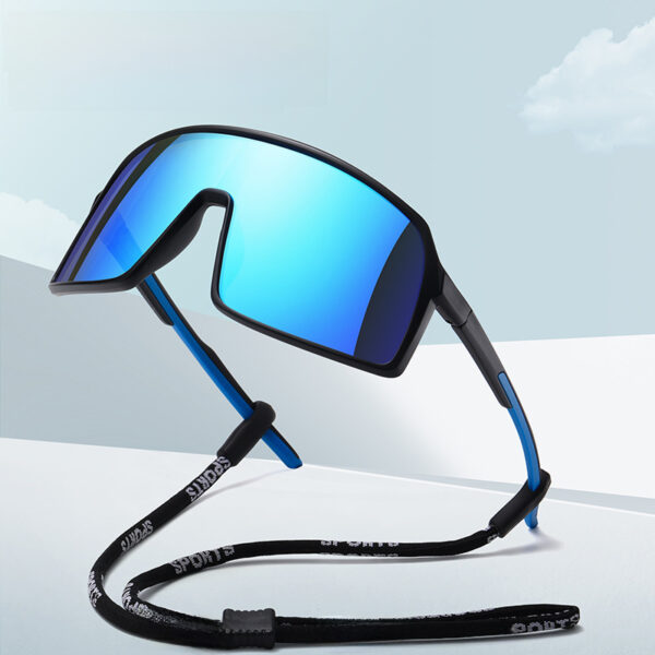 New TR90 One-piece Large-frame Sunglasses Trendy Men's Polarized Sports Sunglasses Riding Sunglasses Goggles 3034