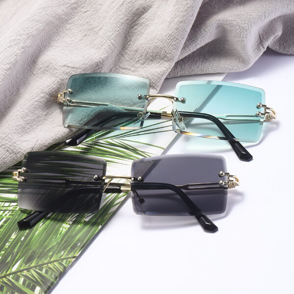 2026 New Fashion Square European And American Sunglasses Cut Edge Cross-border Tide Cut Sunglasses Trend Sunglasses Women