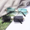 2026 New Fashion Square European And American Sunglasses Cut Edge Cross-border Tide Cut Sunglasses Trend Sunglasses Women