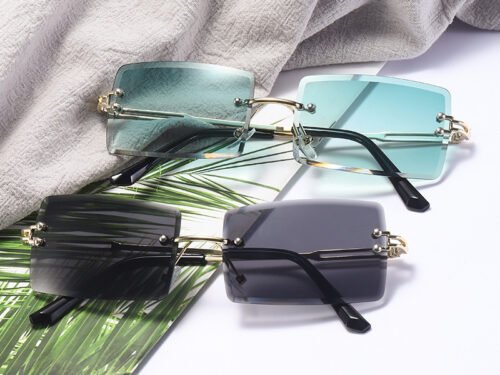 2026 New Fashion Square European And American Sunglasses Cut Edge Cross-border Tide Cut Sunglasses Trend Sunglasses Women