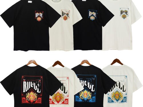 Spring And Summer New Short-sleeved American High Street Tide Brand Men And Women Genderless Poker Printed Loose T-shirt