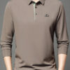 Long Sleeve T-shirt Lapel Polo Shirt Young And Middle-aged Men's Simple Thin Casual Bottoming Shirt T-shirt