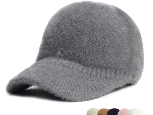 Korean Style Autumn And Winter Knitted Peaked Cap Warm All-match Thick Wool Hat Plush Solid Color Sweet Cool Casual Baseball Cap