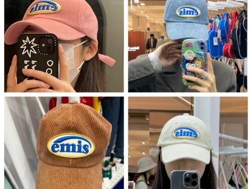South Korea Emis Hat Hot Bar With Women's Baseball Cap Summer Sunscreen Duck Tongue Hat Big Head Corduroy Foreign Trade