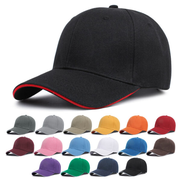 Event Promotion Printing Embroidery Logo Sandwich Polyester Cotton Baseball Cap Sun Protection Sun Panel Hat Peaked Cap