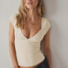 Top Moisture-wicking V-neck T-shirt