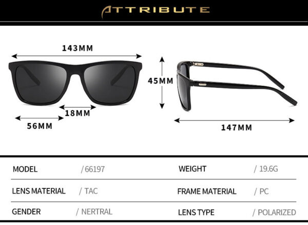 66197 New Men's Polarized Sunglasses Cross-border Outdoor Riding Sports Glasses Square Retro Driver Sunglasses