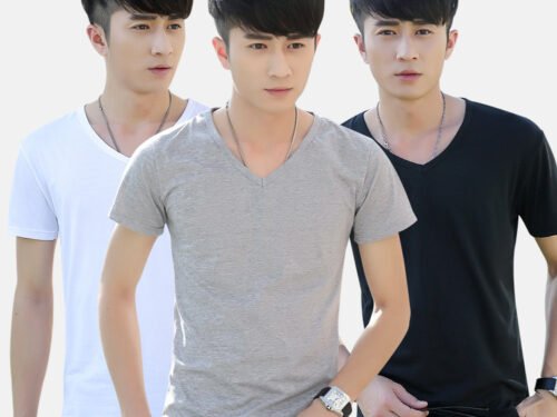 T-shirt Cotton Solid Color Short-sleeved Trendy Bottoming Shirt Wholesale Explosive Style