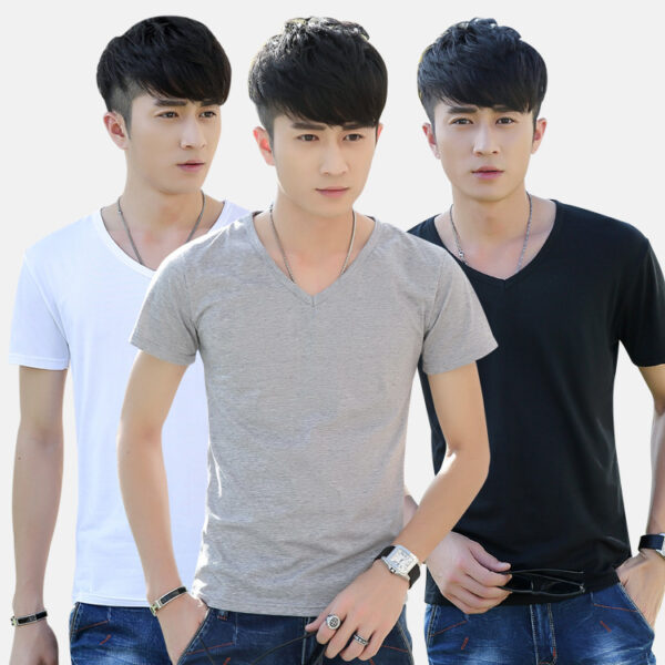 T-shirt Cotton Solid Color Short-sleeved Trendy Bottoming Shirt Wholesale Explosive Style