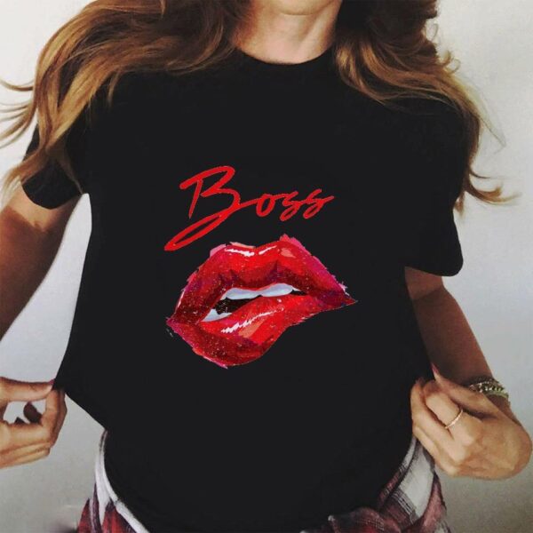 Red Mouth Lip Kiss T Shirt