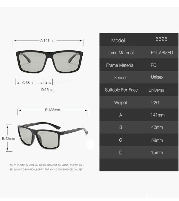 Men's Polarized Sunglasses Outdoor Driving Special Sports Anti-ultraviolet Color-changing Sunglasses