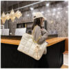 Thick Chain Tote Bags for Women Leather Big Shoulder Bag Ladies Large Capacity Shopper Purse Luxury Handbag