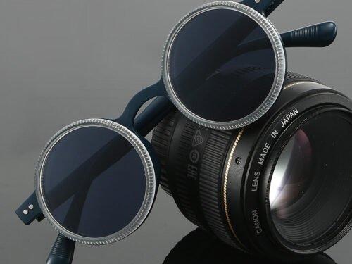 Adjustable Zoom Round Frame Polarized Sunglasses For Men Outdoor Anti-Uv Sunglasses For Men