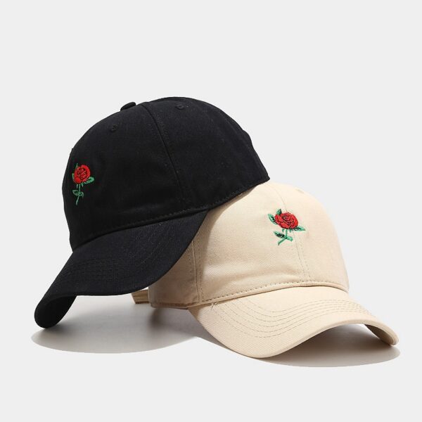 1O1CN016Iy8FV2AbGnQbDWiz_!!2496528221-0-cib 2026 New Rose Embroidery Soft Top Baseball Cap Show Face Small Men And Women Street Elegant Peaked Cap Fashion All-match