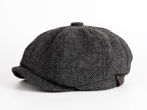 Vintage Spring/autumn Casual Woolen British Octagonal Hat Men's Duckbill Beanie Trendy Autumn/winter