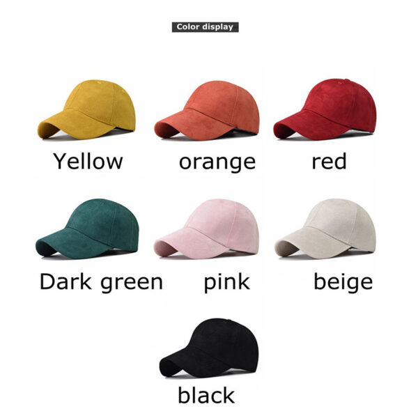 Cross-border Autumn And Winter New Cotton Retro Deerskin Baseball Cap Fashion Simple All-match Adjustable Peaked Cap